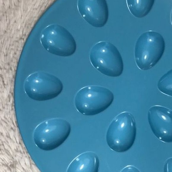 NWOT Robin's Egg Blue Deviled Egg Tray - Picture 3 of 6